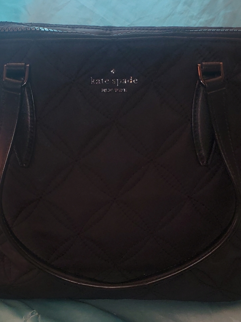 Kate Spade New York Black Quilted Satchel/Tote Bag